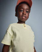 Toddler Boy Henley Tee with Pocket - Yellow, image 3 of 5 slides