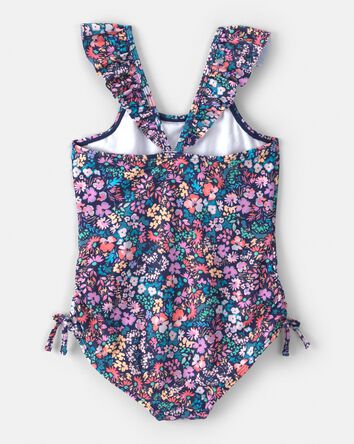 Girls Floral 1-Piece Swimsuit, 