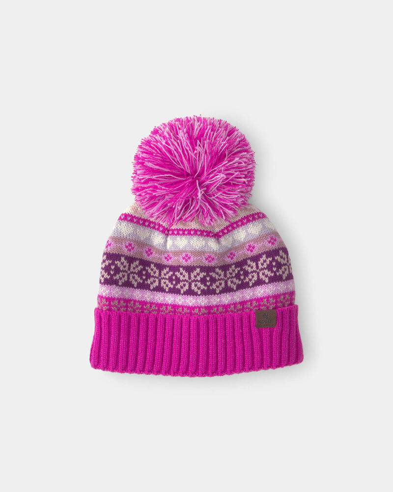 Filles - Tuque givre d&rsquo;hiver Kombi - Rose, image 1 sur 3 diapositives
