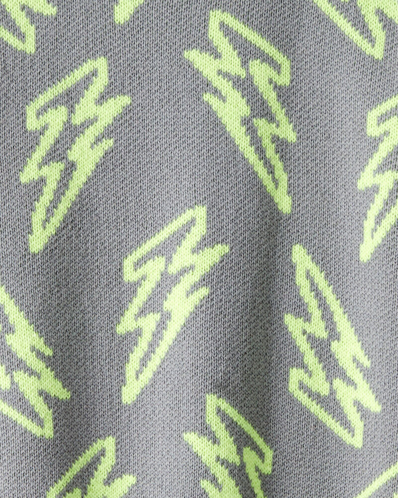 Boys Lightning Sweater - Grey, image 3 of 4 slides