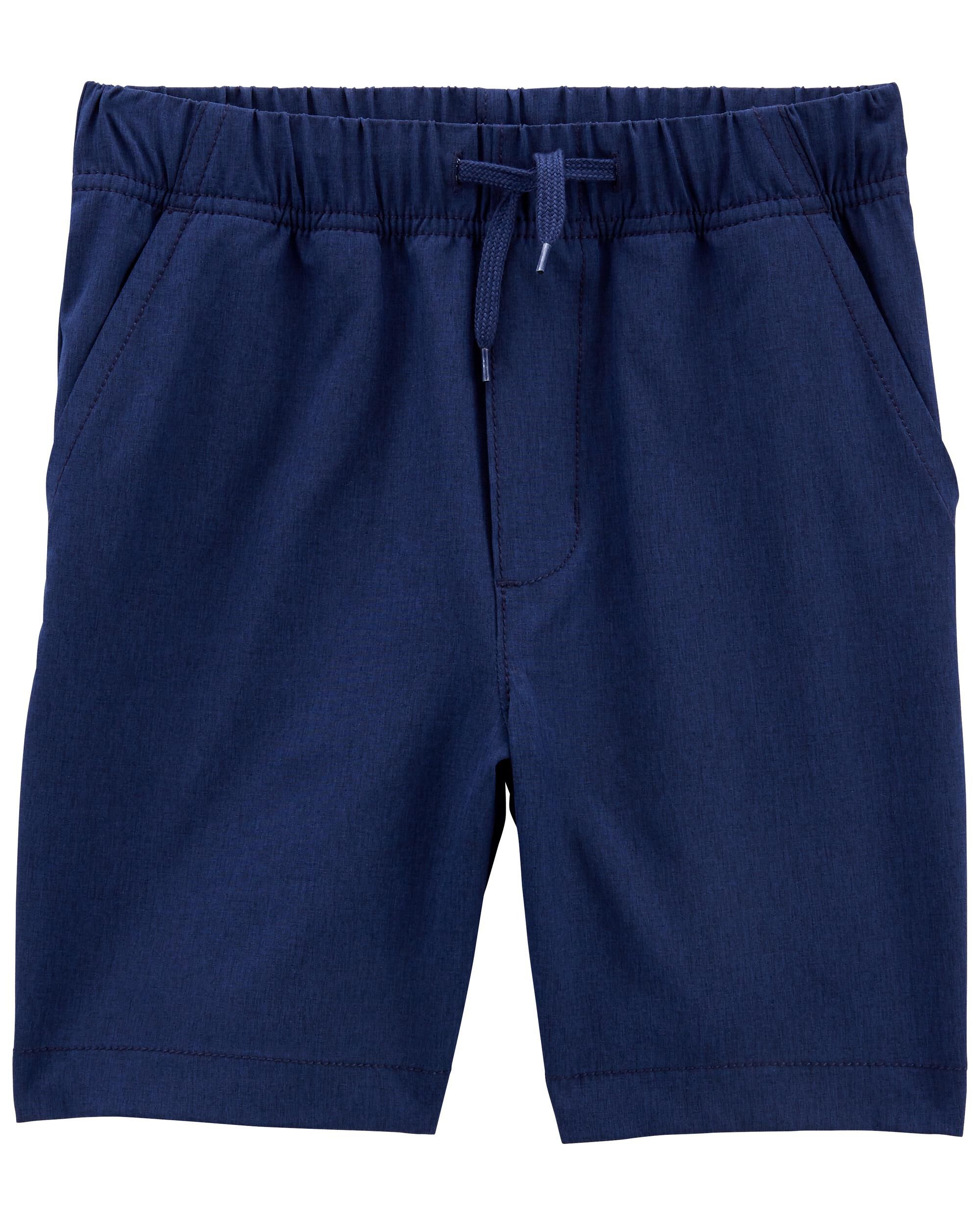 Navy Drawstring Hybrid Shorts carters