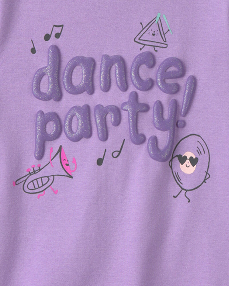 Tout-petit fille - Pyjama 4 pi&egrave;ces en 100&nbsp;% coton &agrave; motif de f&ecirc;te dansante - Mauve/Ivoire, image 3 sur 4 diapositives