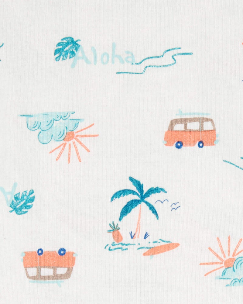 Toddler Palm Tree Print Snug Fit 4-Piece Pyjamas, image 3 of 4 slides