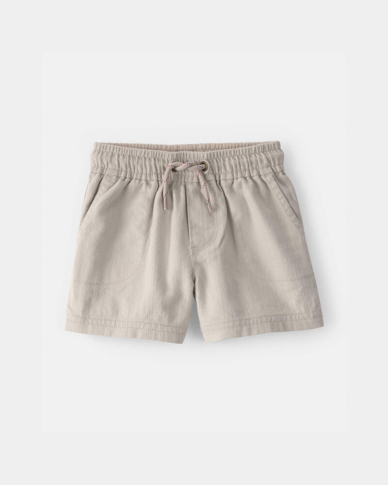 Baby Boy Twill Shorts - Light Khaki, image 1 of 4 slides
