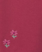 Girls 2-Piece Floral Fleece Long-Sleeve Top & Pant Set - Cream/Red, image 4 of 5 slides