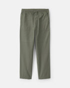 Boys Pull-On Canvas Pants - Olive Green, image 1 of 4 slides
