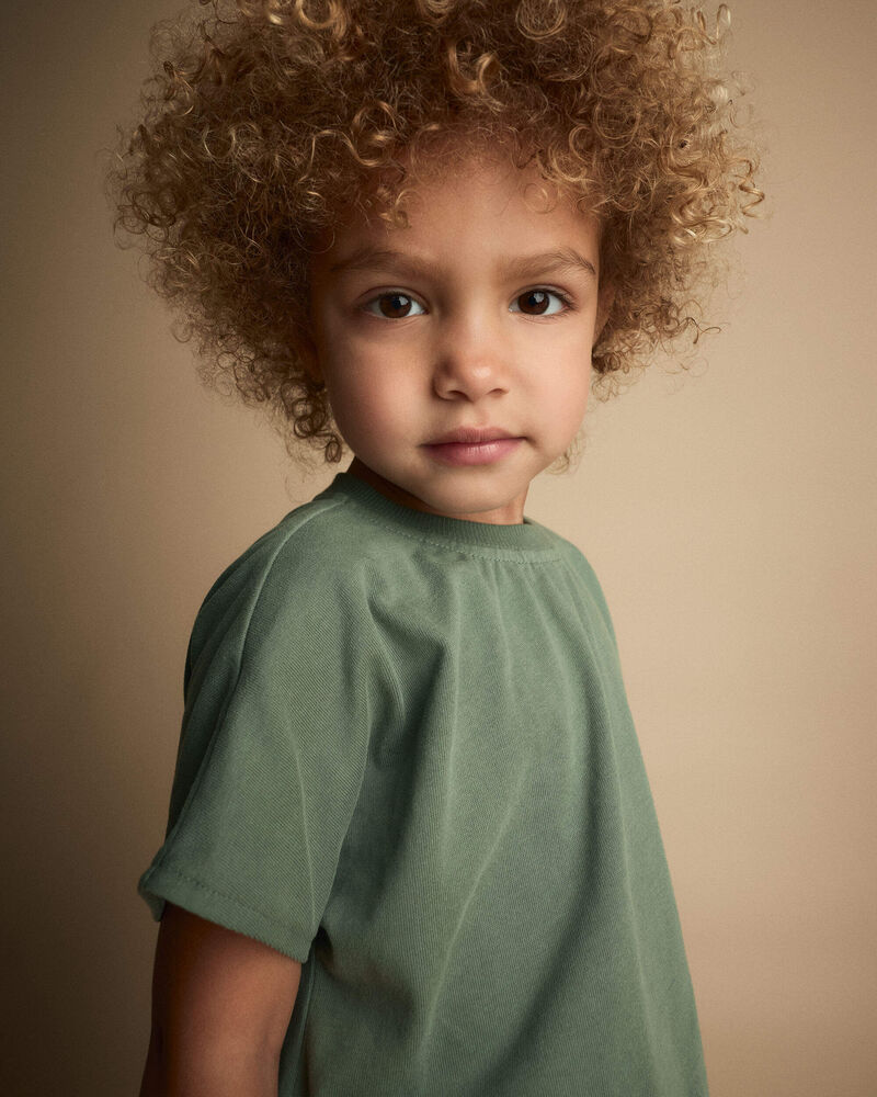 Toute-petit fille - Haut &agrave; taille cintr&eacute;e - Vert olive, image 3 sur 5 diapositives