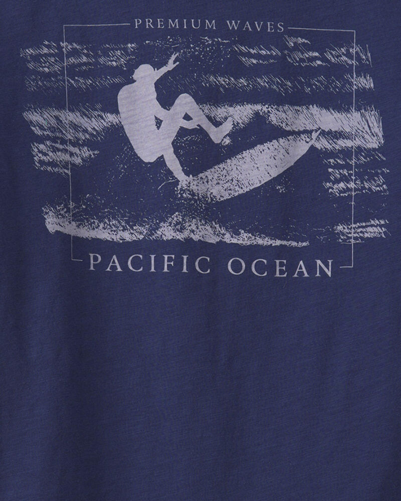 Gar&ccedil;ons - T-shirt &agrave; imprim&eacute; surf - Bleu marine, image 2 sur 2 diapositives