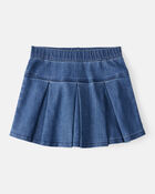 Kid Pull-On Denim Skort, image 1 of 4 slides