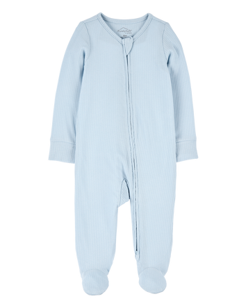 Baby Solid PurelySoft Sleep & Play Pyjamas - Blue, 