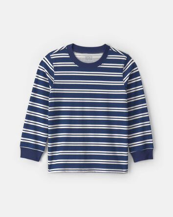 Toddler Boy Striped Long-Sleeve T-Shirt - Navy Blue/Cream, 
