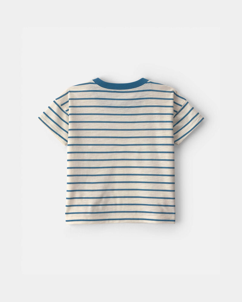 Tout-petit gar&ccedil;on - Ensemble 2 pi&egrave;ces haut manches courtes &agrave; rayures et pantalon, image 2 sur 6 diapositives