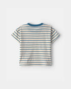 Tout-petit gar&ccedil;on - Ensemble 2 pi&egrave;ces haut manches courtes &agrave; rayures et pantalon, image 2 sur 6 diapositives