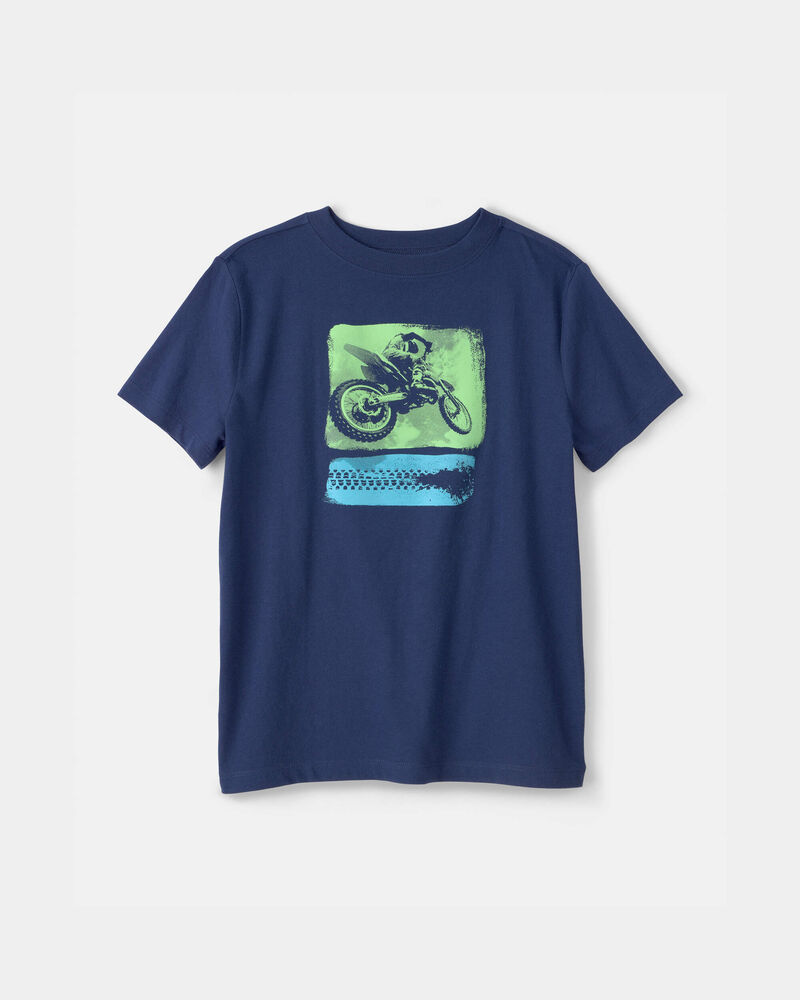 Boys Dirt Bike Graphic Tee - Navy, image 1 of 3 slides