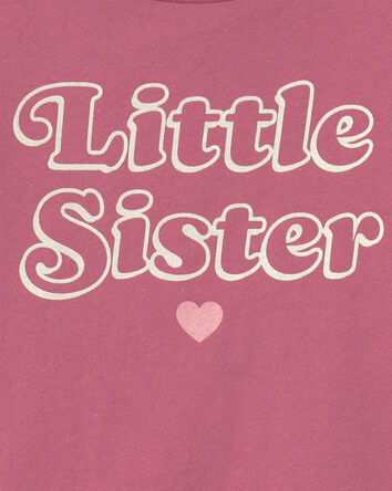 Toddler Girl 'Little Sister' Long-Sleeve Graphic Tee - Pink, 