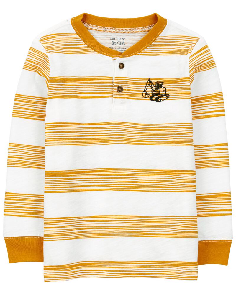 Toddler Long-Sleeve Henley Tee, image 1 of 3 slides