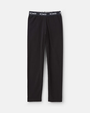 Boys Kombi Base Layer Fleece Bottom - Black, 
