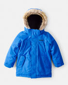 Toddler Boy Toddler Boy Parka Hooded Winter Jacket - Blue, image 1 of 3 slides