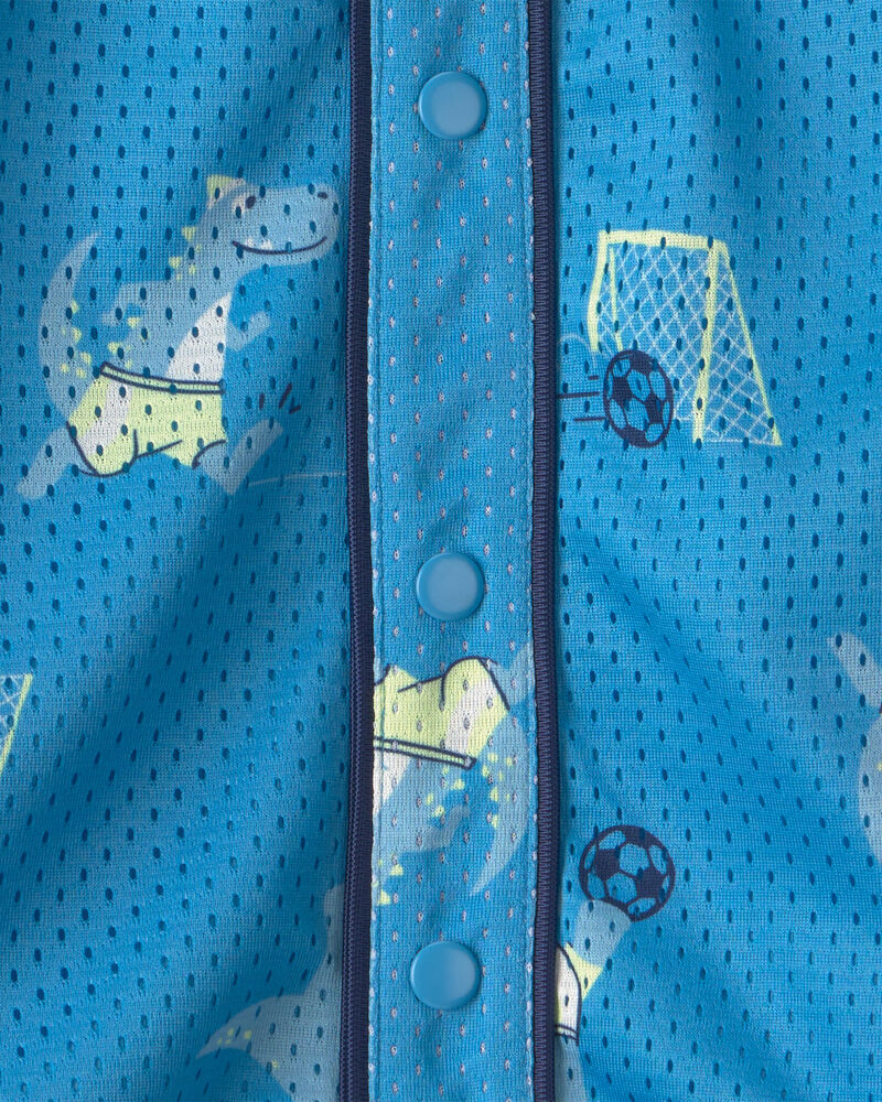 B&eacute;b&eacute; gar&ccedil;on - Chandail de joueur en maille &agrave; motif dinosaure - Bleu, image 2 sur 2 diapositives