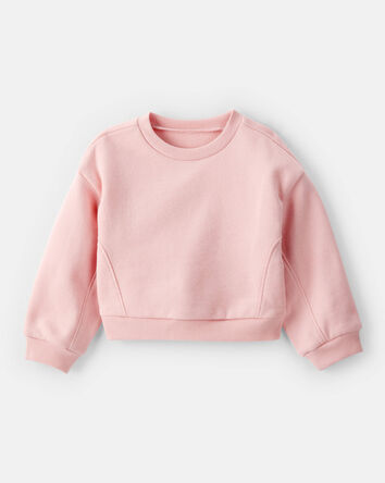 Baby Girl Long-Sleeve Pullover Sweatshirt - Pink, 