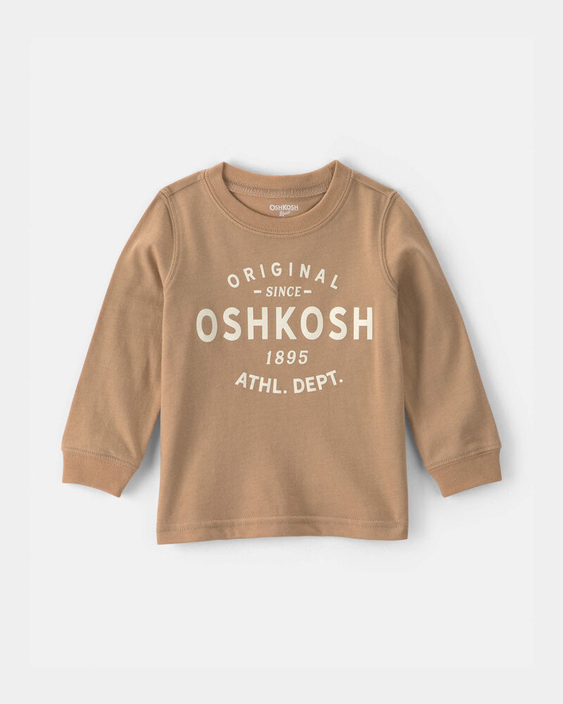 Baby Boy Oshkosh Logo Long-Sleeve Tee - Brown, image 1 of 3 slides