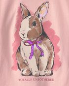 Girls Bunny Graphic Tee - Pink, image 3 of 4 slides