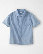 Boys Organic Cotton Chambray Button-Down Top, image 1 of 4 slides