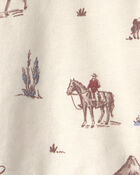 Baby 2-Piece Organic Cotton French Terry Pullover & Pant Set in Western Rodeo, image 4 of 5 slides