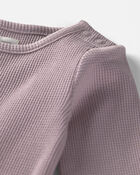 Baby Girl 2-Pack Organic Cotton Waffle Knit Bodysuits, image 2 of 4 slides