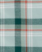 Baby 2-Piece Plaid Hooded Button-Front & Pant Set, image 2 of 3 slides
