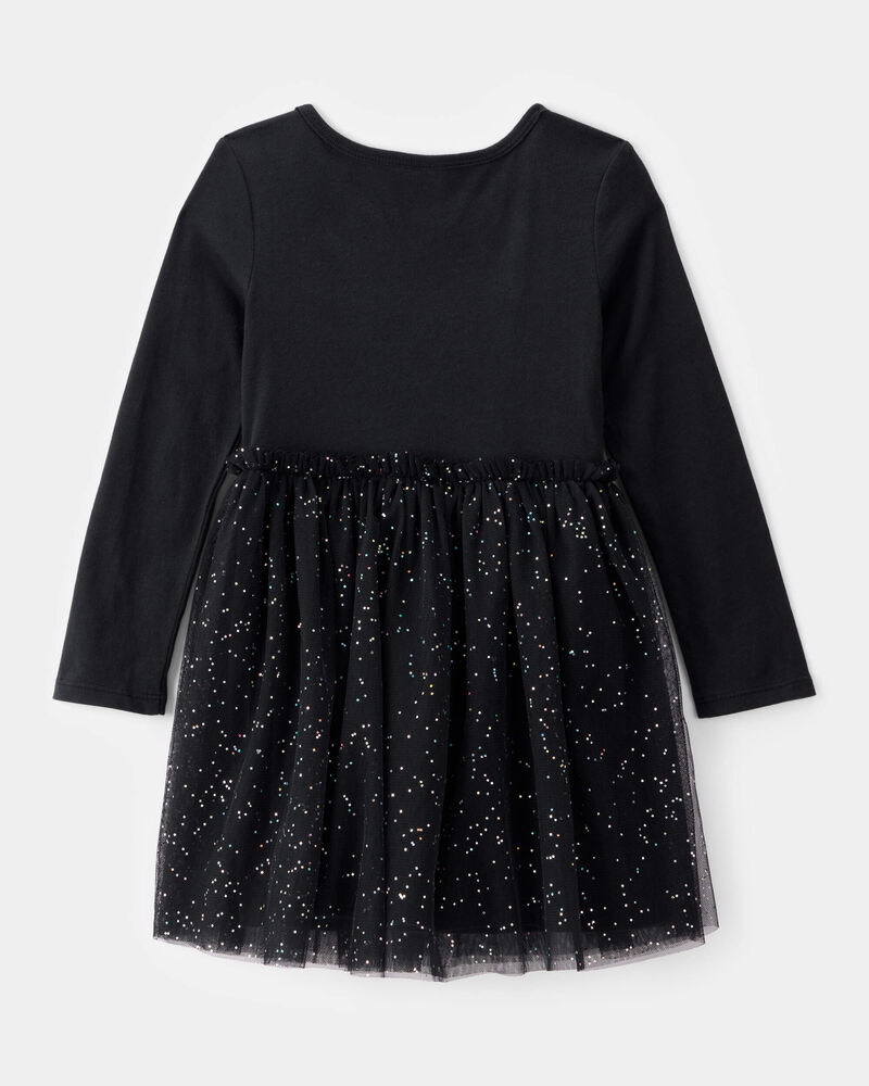 Toddler Halloween Skeleton Tulle Dress, image 2 of 4 slides
