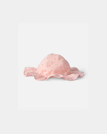 B&eacute;b&eacute; fille - Chapeau de soleil floral - Rose, 