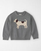 Toddler Organic Cotton Dog Sweater Knit Pullover, image 1 of 5 slides