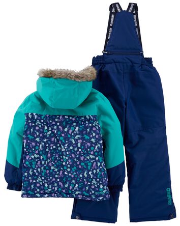 Kid 2-Piece Snowsuit With Bonus Hat And Neck Warmer, 