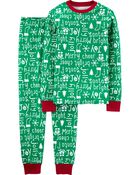 2-Piece Adult Christmas Snug Fit Cotton PJs, image 1 of 3 slides