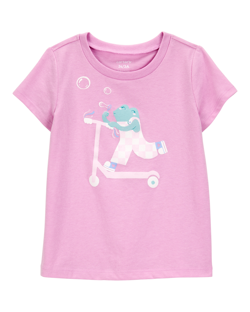 Toddler Scooter Frog Graphic Tee, image 1 of 2 slides