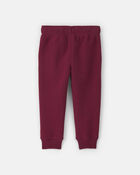 Toddler Boy Fleece Joggers - Burgundy, image 2 of 4 slides