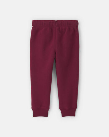 Toddler Boy Fleece Joggers - Burgundy, 