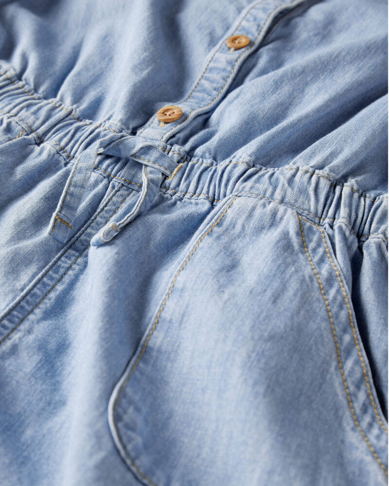 Enfant Barboteuse en chambray de coton biologique, image 2 sur 5 diapositives