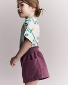 Tout-petit fille - T-shirt &agrave; manches chauve-souris &agrave; coupe asym&eacute;trique, imprim&eacute; floral - Vert clair, image 6 sur 6 diapositives