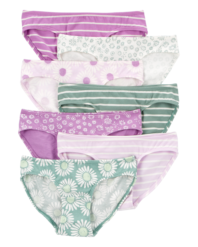 Enfant Emballage de 7 culottes bikini en coton extensible, image 1 sur 3 diapositives