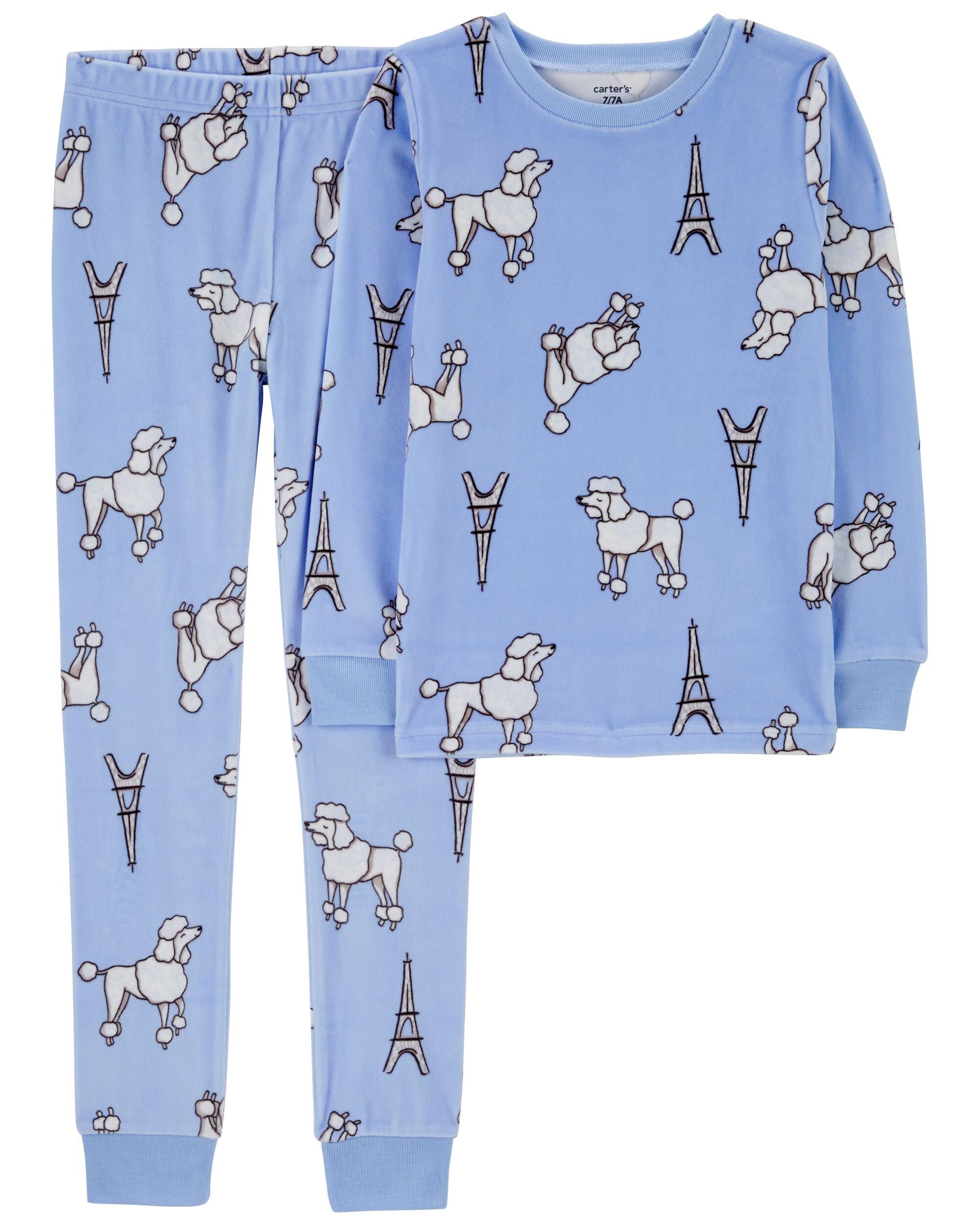 Blue Kid 2 Piece Fuzzy Velboa Poodle Pyjamas Carter s Oshkosh Canada