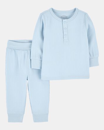 Baby Boy 2-Piece PurelySoft Outfit Set - Blue, 