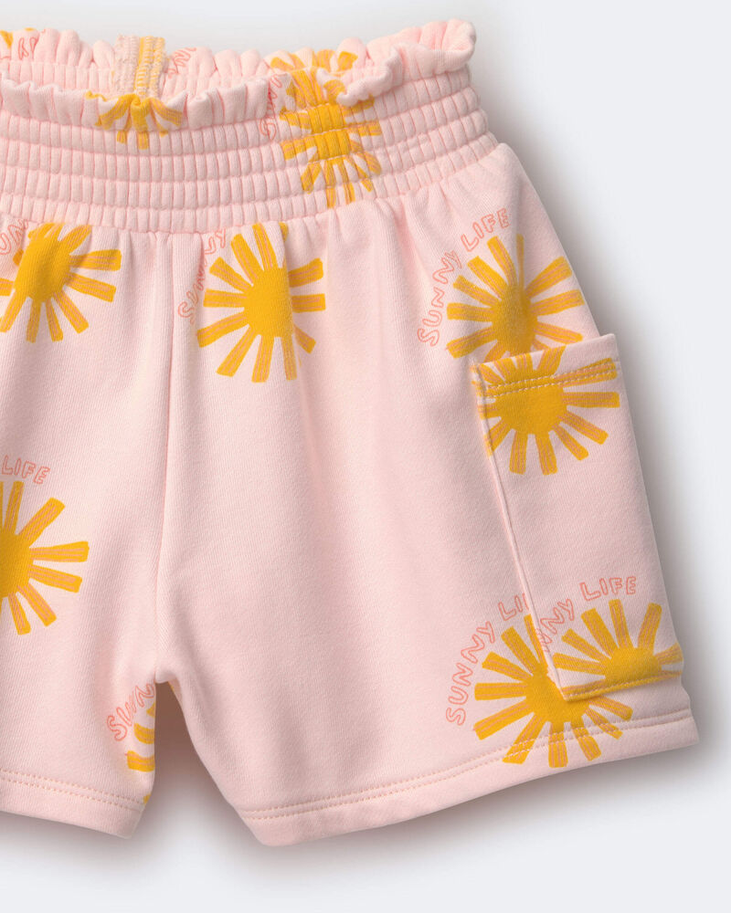 Tout-petit fille - Short ample avec poches &agrave; imprim&eacute; Rayon de soleil - Rose, image 7 sur 7 diapositives