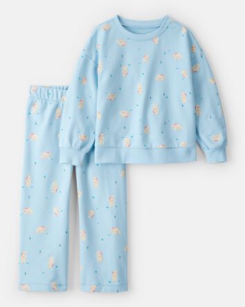 Toddler Girl DayDream Fleece Polar Bear Pullover & Pant Set - Blue, 