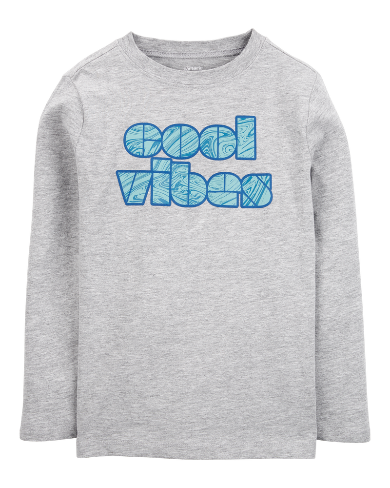 Enfant T-shirt à manches longues Cool vibes - Gris, image 1 sur 3 diapositives