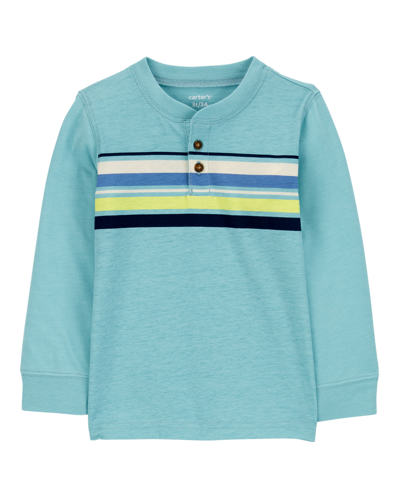 Baby Striped Henley Tee, image 1 of 3 slides