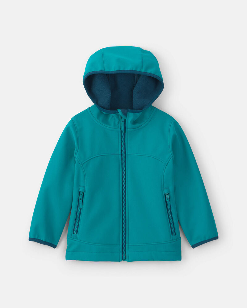 Toddler Girl  Colour Changing Rain Jacket - Teal, image 1 of 4 slides