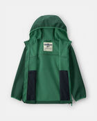 Boys Water-Activated Rain Jacket- Green, image 2 of 4 slides