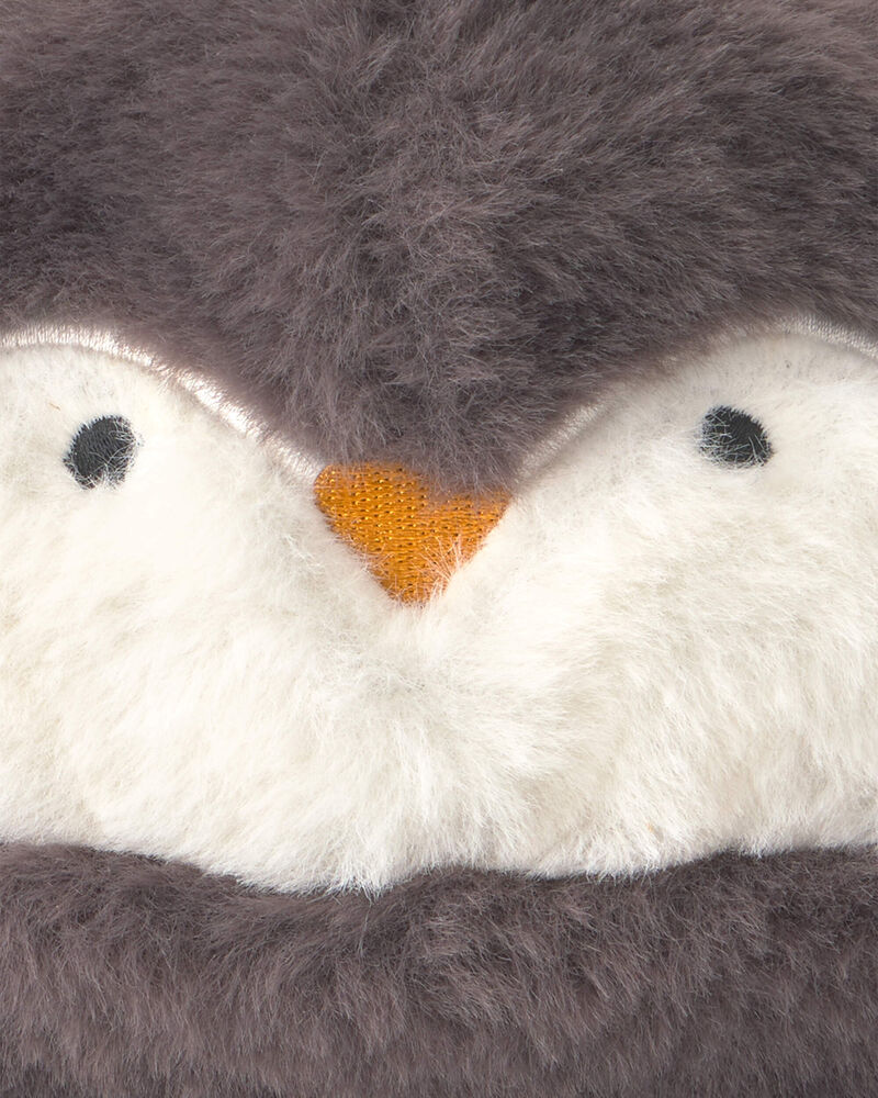 Baby Penguin Christmas Fleece Hat - Grey, image 3 of 4 slides